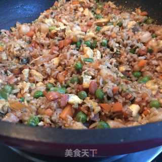 虾仁什锦炒饭的做法步骤：9