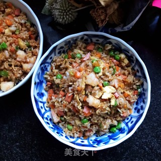 虾仁什锦炒饭的做法步骤：12