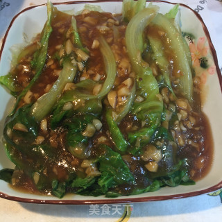 蒜蓉浇汁生菜的做法步骤：6