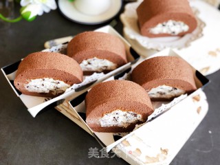 奥利奥咸奶油蛋糕卷的做法步骤：7