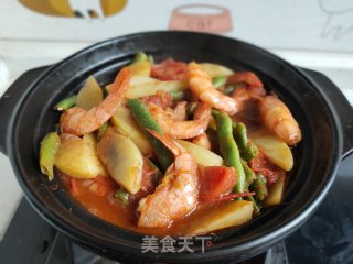 砂锅番茄土豆虾的做法步骤：15