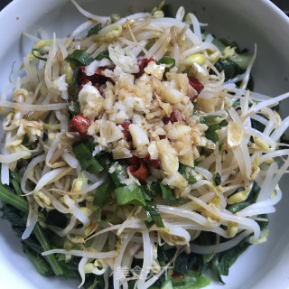 菠菜拌小豆芽的做法步骤：7