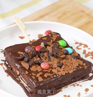 童趣创意巧克力脆皮冻吐司的做法步骤：2