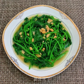 黄豆酱炒番薯叶的做法步骤：8
