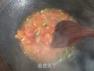 裙带菜西红柿汤面的做法步骤：4