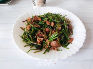 山芹菜炒肉的做法步骤：7