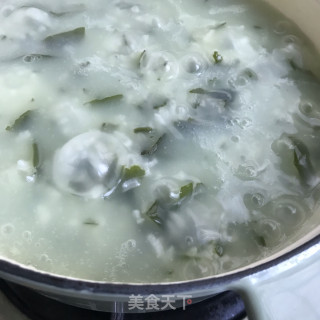 裙带菜皮蛋牛肉粥的做法步骤：9