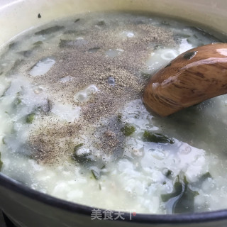 裙带菜皮蛋牛肉粥的做法步骤：13
