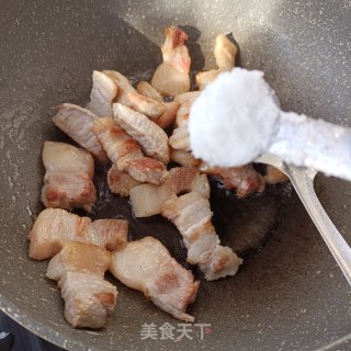 酸萝卜胡萝卜烧肉的做法步骤：7
