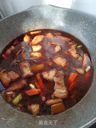 酸萝卜胡萝卜烧肉的做法步骤：12