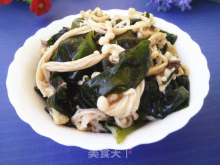 裙带菜拌金针菇的做法步骤：10