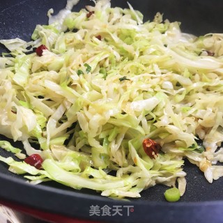 茶油炒包菜的做法步骤：7