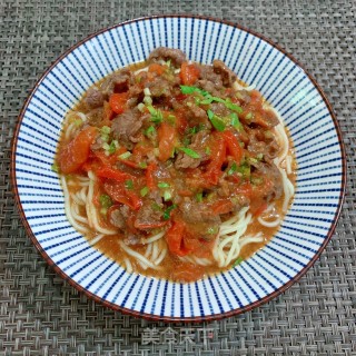 番茄牛肉拌面的做法步骤：14