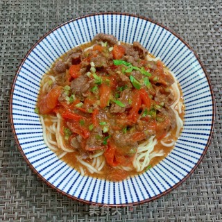 番茄牛肉拌面的做法步骤：15