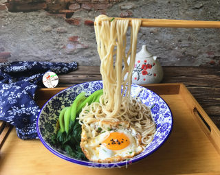 青菜鸡蛋面的做法步骤：12