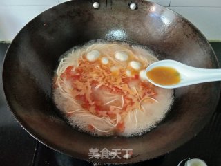 番茄鱼丸面的做法步骤：6