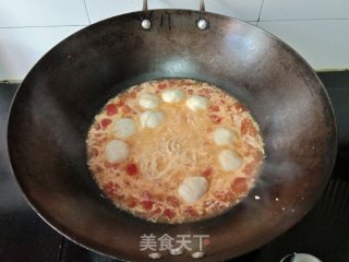番茄鱼丸面的做法步骤：7