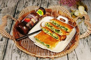 烤煎饼馅饼的做法步骤：9
