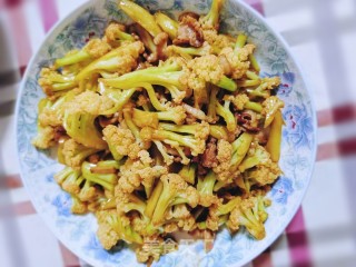 肉片炒有机菜花的做法步骤：11