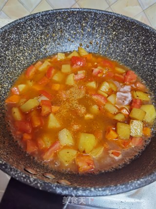 酸辣土豆烩丸子的做法步骤：12