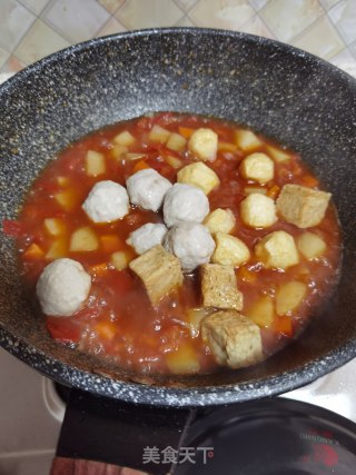 酸辣土豆烩丸子的做法步骤：15
