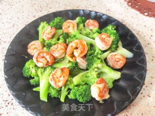 虾仁炒西兰花的做法步骤：13