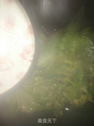 香煎豆腐烧手撒包菜的做法步骤：10