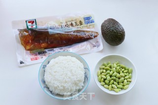 照烧青花鱼盖饭poke bowl的做法步骤：1