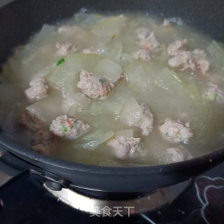 虾丸冬瓜汤的做法步骤：17