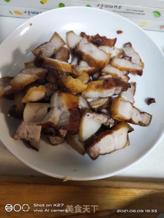 五花肉青菜面的做法步骤：2