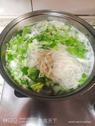 五花肉青菜面的做法步骤：5