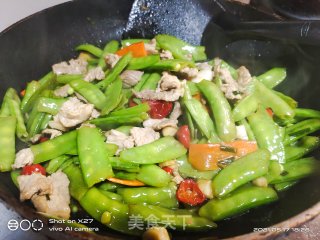 肉片炒荷兰豆的做法步骤：6