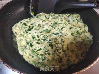 韭菜鸡蛋炒饭的做法步骤：3