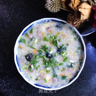 双米皮蛋牛肉粥的做法步骤：12