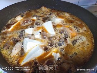 红烧鸡肉豆腐盖烧饭的做法步骤：6