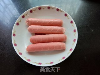 孜然脆皮肠的做法步骤：2