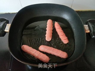 孜然脆皮肠的做法步骤：3