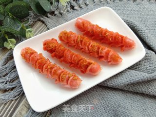 孜然脆皮肠的做法步骤：7