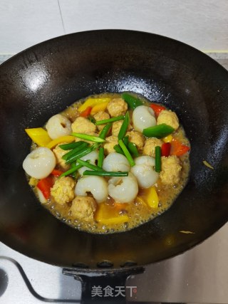 荔枝鸡肉丸的做法步骤：12