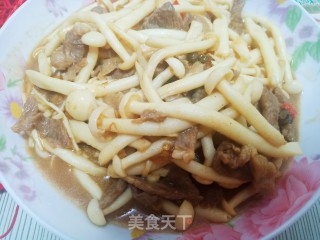 牛肉海鲜菇的做法步骤：10