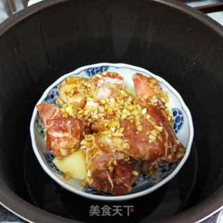 筒子骨蒸土豆的做法步骤：5