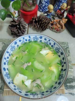 鸡蛋瘦肉丝瓜汤的做法步骤：12