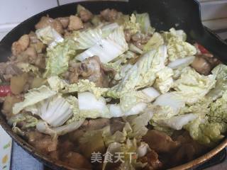 腐乳白菜烧鸡肉的做法步骤：3