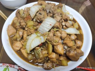 腐乳白菜烧鸡肉的做法步骤：5