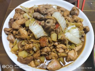 腐乳白菜烧鸡肉的做法步骤：6