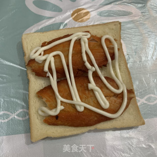 鸡串肉松芝士三明治的做法步骤：5