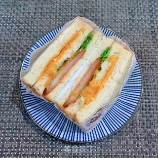 鸡串肉松芝士三明治的做法步骤：11