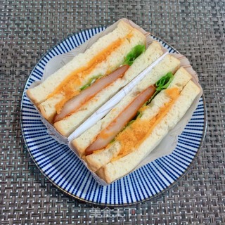 鸡串肉松芝士三明治的做法步骤：12