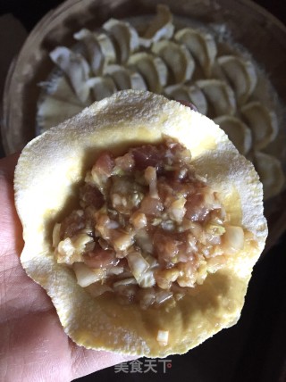 南瓜面皮白菜肉饺的做法步骤：12