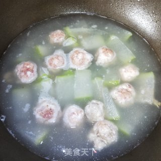 海米冬瓜丸子汤的做法步骤：12